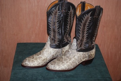 vintage cowboy boot restoration photo after