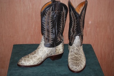 vintage western boot restoration photo after