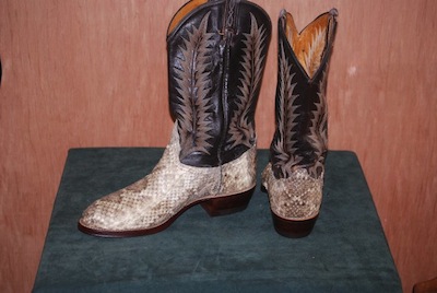 vintage cowboy boot restoration pic after